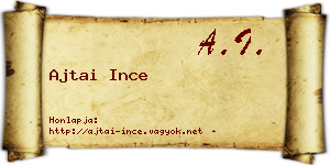 Ajtai Ince névjegykártya